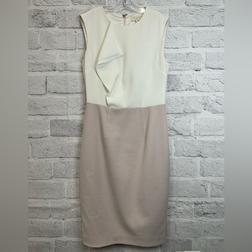 Ted Baker London Crew-Neck Knee Length Womens Dress Size 1 / US Size 4